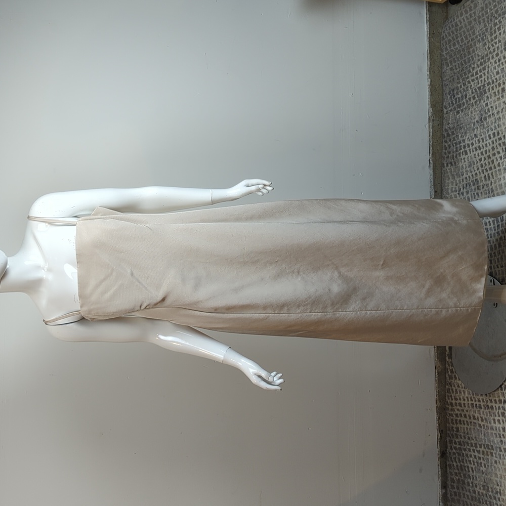 Minimalist Cream Square-Neck Wedding Slip Dress